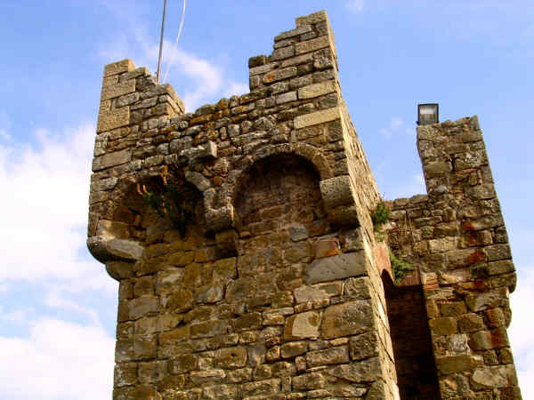 Particolare della fortificazione della Fortezza di Montalcino